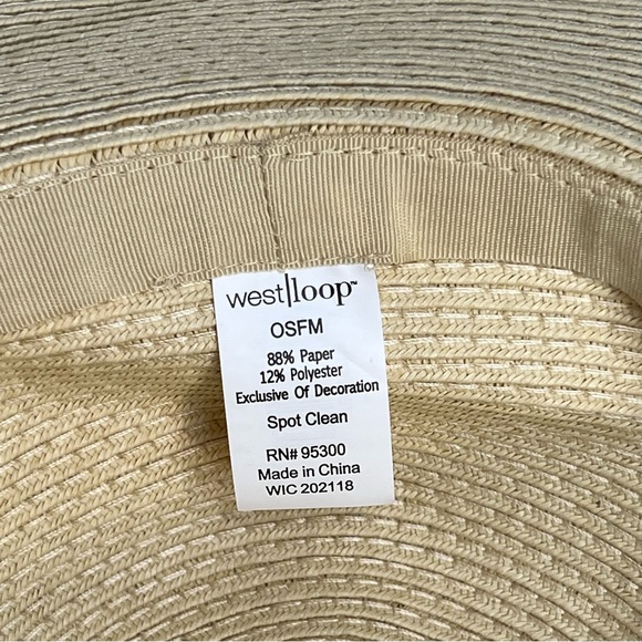 West Loop Women’s Sun Hat With Pom-Pom Trimmed Band One Size Fits Most NWT - Picture 5 of 7